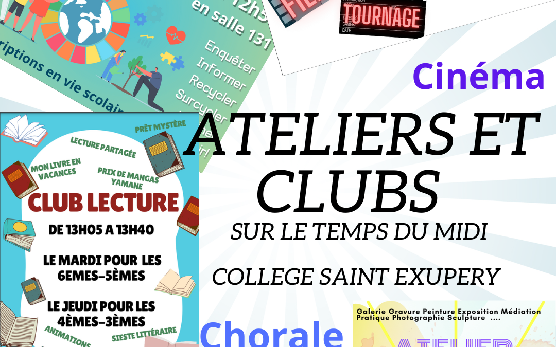 Clubs et Ateliers sur le temps du midi